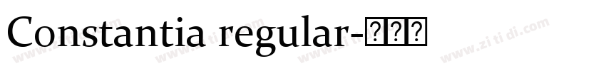 Constantia regular字体转换